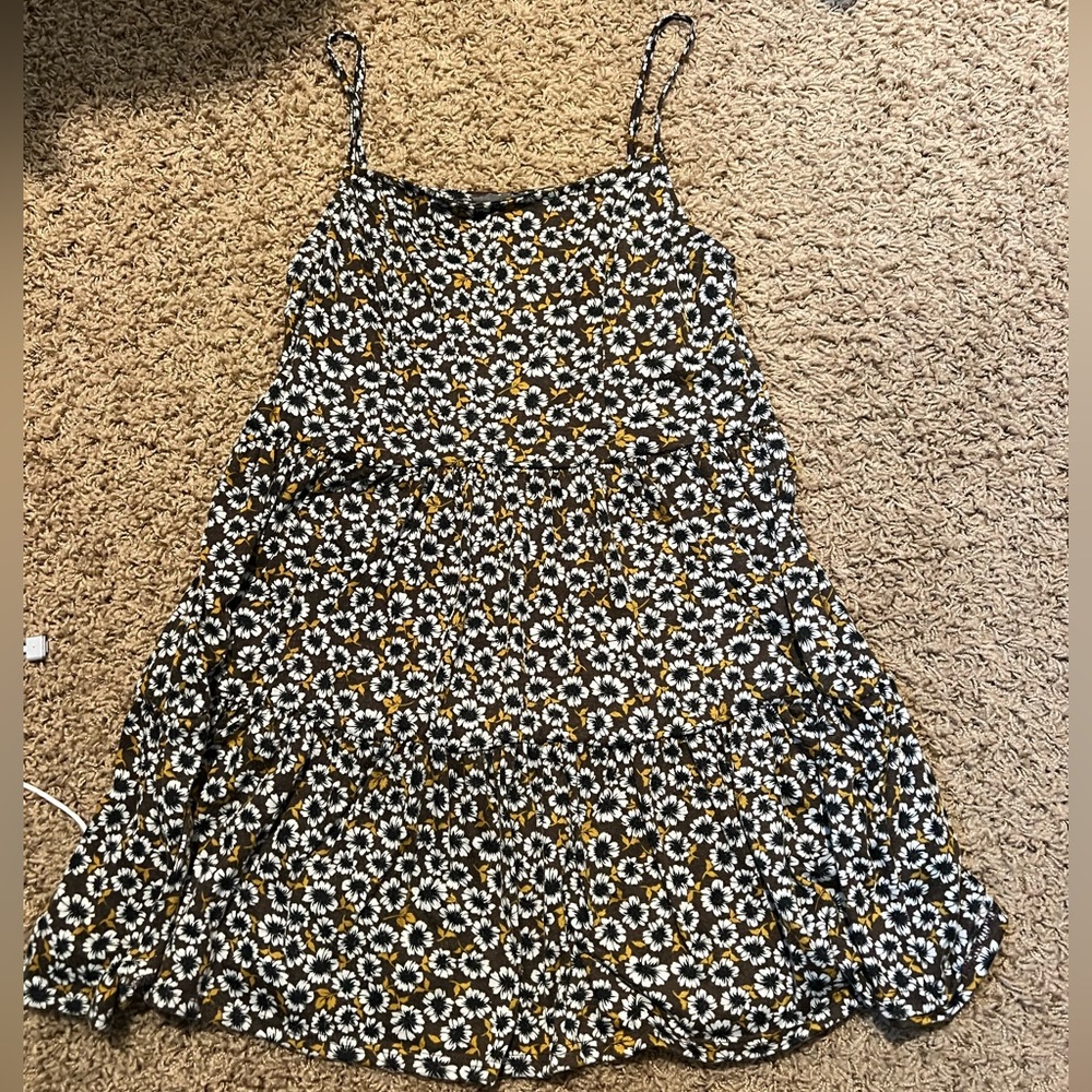 Brown floral dress